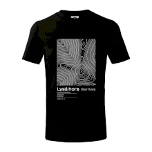 Lysá hora - vrstevnice v obdĺžniku