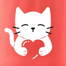 Mačka drží srdce Mačka drží srdce