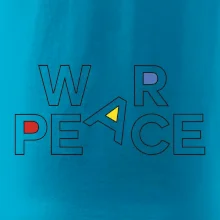 War, peace - farebný nápis