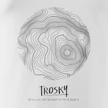 Trosky - vrstevnice v kruhu