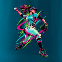 Baseballová nadhazovačka neonový pop art