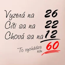 Vyzerá, cíti sa, chová sa - 60 rokov