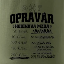 Hodinová mzda - opravár