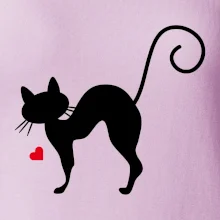 Zamilovaná mačka prehnutá