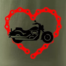 Moto srdce reťaz - chopper