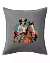 Cowgirl vintage na koni