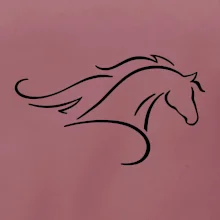 Kôň - bežiaci silueta hlavy