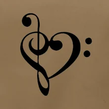 Husľový kľúč srdce