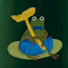 Žaba s hubou (studio-arte.cz)