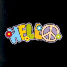 Hello hippie symbol