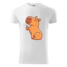 Kapybara s palcom hore