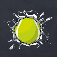 Tenisová loptička v triku