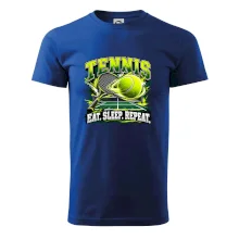 Tenisová raketa a míček eat sleep repeat