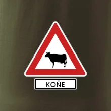 Dopravní značka - Pozor koně / kráva