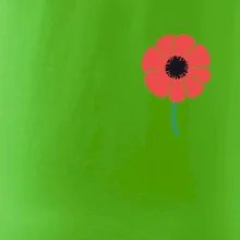 Vlčí mak ikonka na prsníku