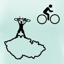 Mapa ČR + kolo na prsu