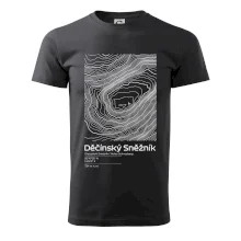 Děčínský Sněžník - vrstevnice v obdĺžniku