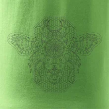 Steampunk včela čiernobiela