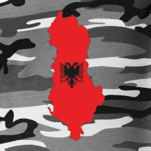 Albánsko mapa a znak