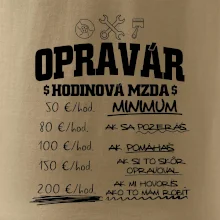 Hodinová mzda - opravár