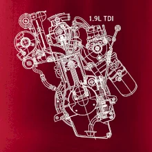Motor Škoda/ VW 1.9L  TDI z boku