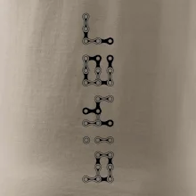 Biker nápis na výšku reťaz