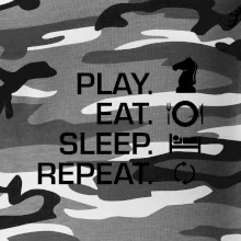 Eat sleep play - šach Eat sleep play - šach