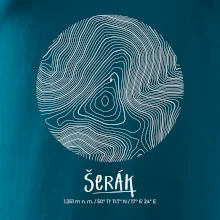 Šerák - vrstevnice v kruhu