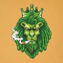 Zhulený lev zelený