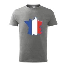 Francúzska vlajka mapa obrys