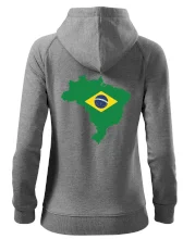 Brazília vlajka v mape