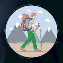 Farebný párový motív na hory