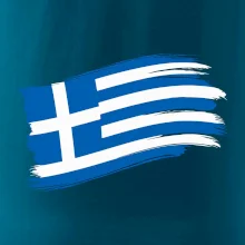 Grécko vlajka - štetkou Grécko vlajka - štetkou
