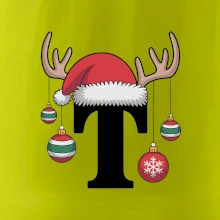 Vianočné rodinné tričká - písmeno a čiapka