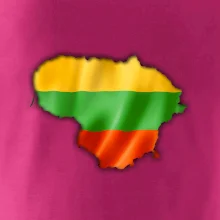 Litva vlajka mapa Litva vlajka mapa