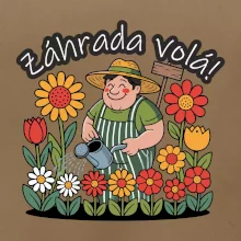 Záhrada volá - záhradník a slnečnice