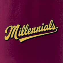 Generace Y - Millennials žlutý nápis