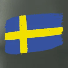 Švédsko vlajka štetkou