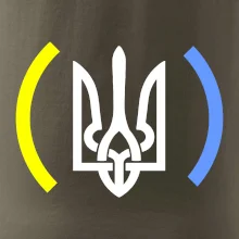 Ukrajina trojzubec s farbami Ukrajina trojzubec s farbami