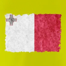 Vlajka Malta ohrýzaná