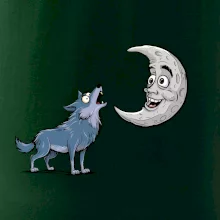 Parové tričko - Vlk a mesiac