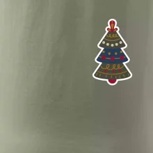 Folklór na prsníku vianočný stromček