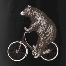 Medveď na bicykli