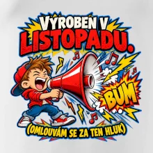 Vyroben v listopadu hlučný kluk s červeným megafonem