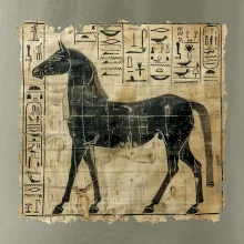 Egyptské hieroglyfy kôň
