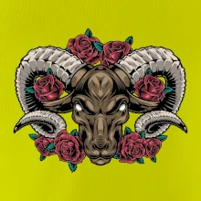 Hlava barana s ružami