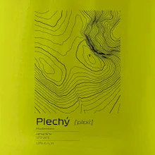 Plechý - vrstevnice v obdĺžniku