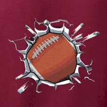 Americký futbal lopta v triku