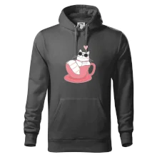 Hustá mačka v hrnčeku