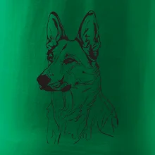 Nemecký ovčiak čierna kresba